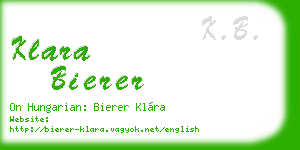 klara bierer business card